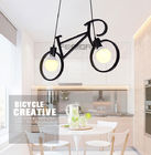 बेडरूम बालकनी काले सफेद के लिए क्रिएटिव एलईडी आंतरिक साइकिल लटकन लाइट 9w