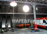 आउटडोर औद्योगिक और बचाव 4x100w के लिए 400W एलईडी चमक मुक्त तिपाई गुब्बारा रोशनी