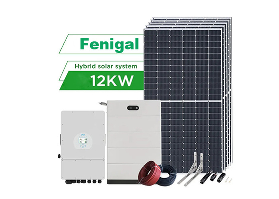 घर के लिए 12KW सोलर पैनल सिस्टम वन स्टॉप सॉल्यूशंस इन्वर्टर हाइब्रिड 48V