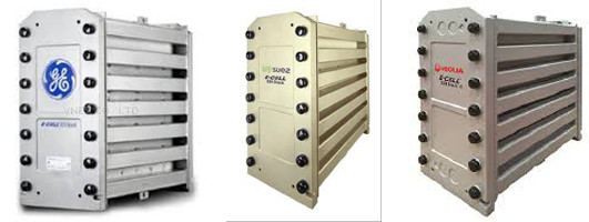 Veolia ई-सेल* EDI MK-3PharmHT स्टैक ईडी मॉड्यूल प्रवाह 3.4 m3/h (15 gpm), 109μs/Cm ईडी सिस्टम से नीचे एक चालकता