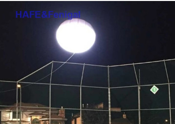 एलिप्स 1.8kw हीलियम वायु से भरा डिममेबल एलईडी सीआरएमएक्स नियंत्रण फिल्म फिल्म सेट गुब्बारा प्रकाश