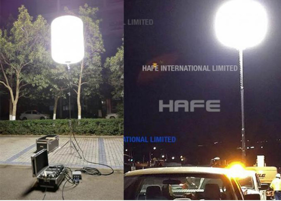 सूर्य 1000W एलईडी गुब्बारा प्रकाश भूकंप बचाव के लिए आवश्यक तिपाई प्रकाश