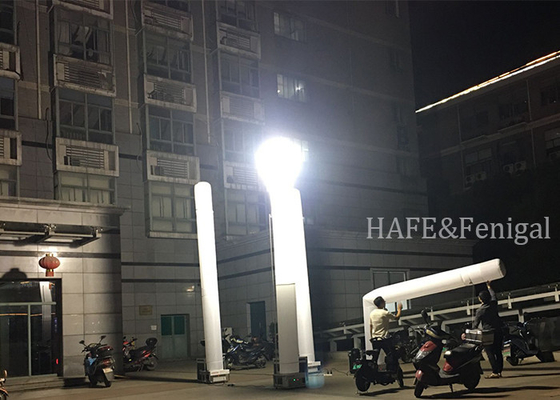 आउटडोर पावर सप्लाई वैकल्पिक 120V/50HZ HID 1000w इन्फ्लेटेबल इमरजेंसी लाइटिंग टॉवर बैटरी