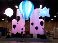 मुद्रण लोगो 4.6 m / 15.1ft विभिन्न रंग गुब्बारा के साथ Inflatable एलईडी लाइट हलोजन लैंप