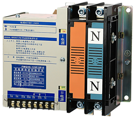 220V 100 amp दोहरी पावर एटीएस स्वचालित स्थानांतरण स्विच आईसीडी एलसीडी नियंत्रक