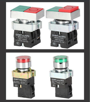चिंट पुश बटन NP2 औद्योगिक विद्युत नियंत्रण प्रबुद्ध फ्लश हेड 24v 230v 1NO1NC