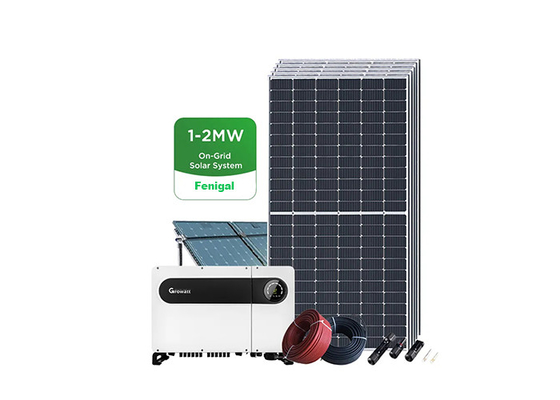 ग्रिड पर सौर फोटोवोल्टिक प्रणाली सौर प्रणाली औद्योगिक उपयोग 1MW 2MW